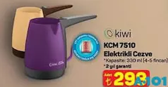 KİWİ KCM 7510 ELEKTRİKLİ CEZVE fiyat ve kampanya bilgisi